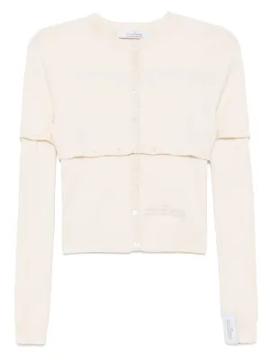 rokh LACE COLLAR CROPPED CARDIGAN