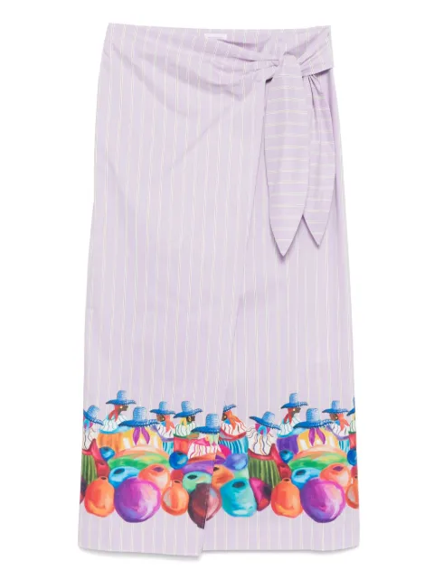 Stella Jean striped sarong skirt