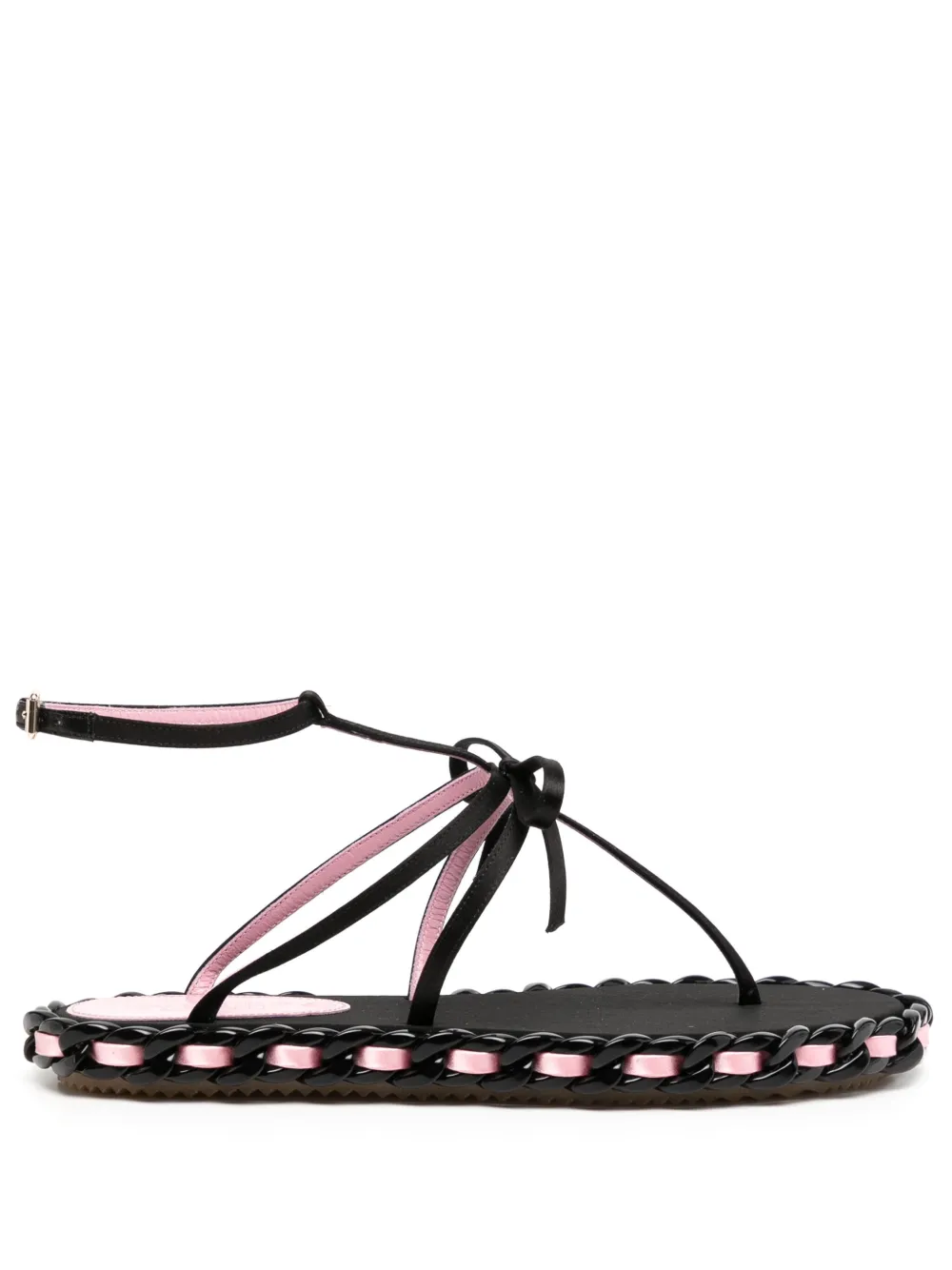 Giambattista Valli Sandalen met ketting Zwart