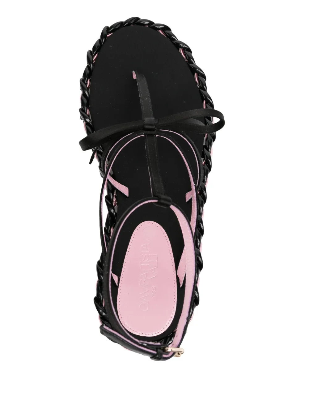Giambattista Valli Sandalen met ketting Zwart