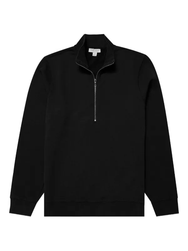 Sunspel Cotton Jumper Black FARFETCH IN
