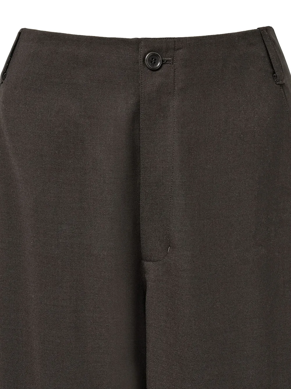 Amomento Wollen broek met wijde pijpen Bruin