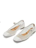 Aeyde Uma Mesh ballerina flats - White