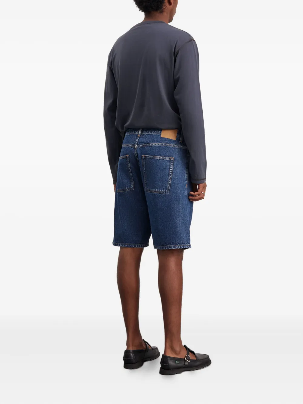 Another Aspect 1.0 denim shorts Blauw