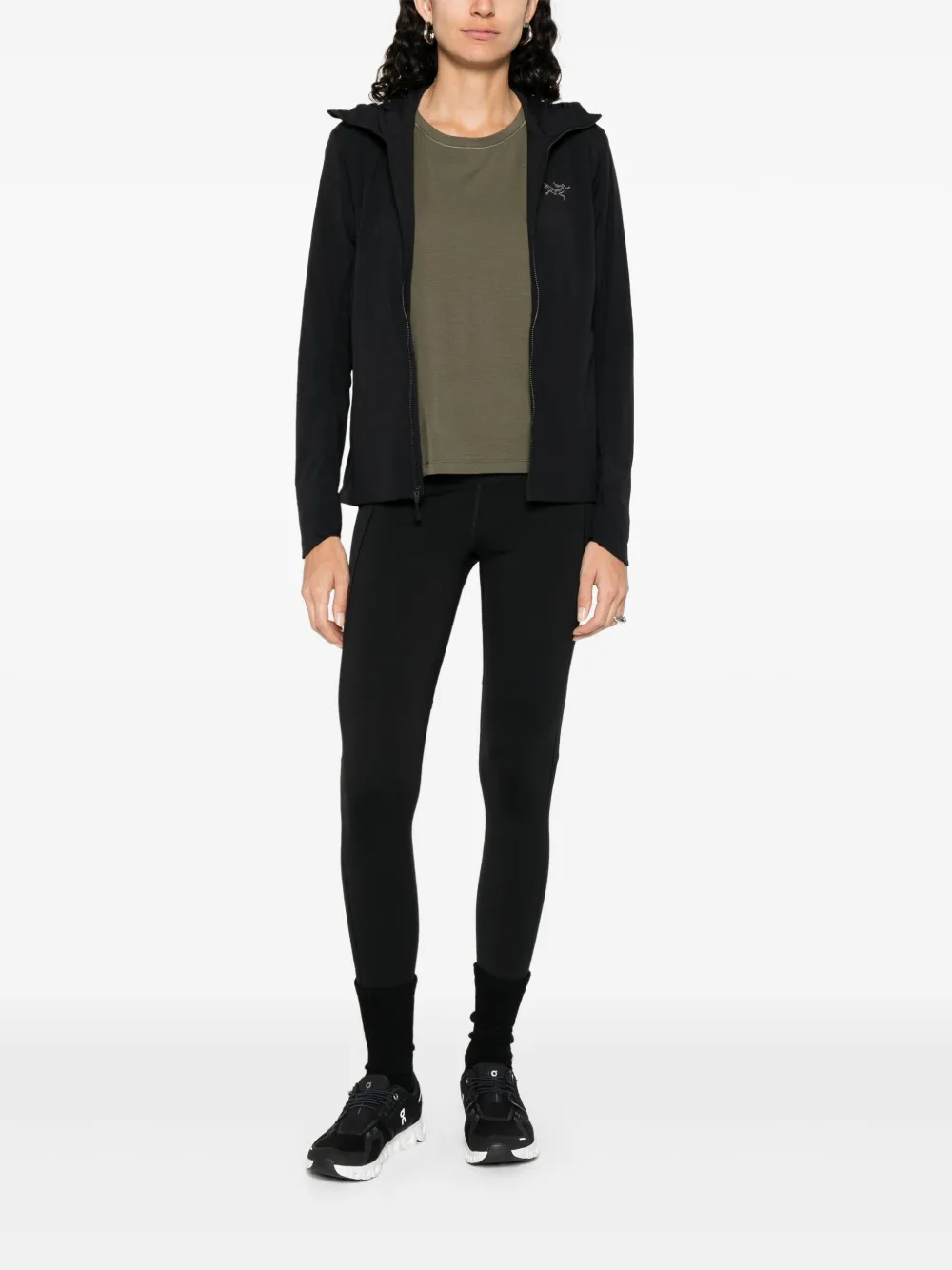 Arc'teryx Trainingsjack met capuchon - Zwart