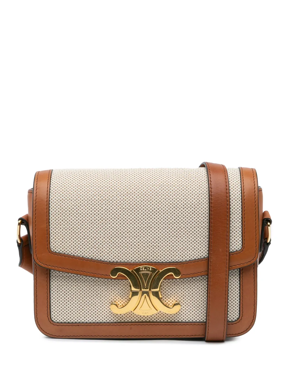 Céline Pre-Owned 2020 ティーン キャンバス トリオンフ ショルダーバッグ - ブラウン Céline Pre-Owned 2020 ティーン キャンバス トリオンフ ショルダーバッグ - ブラウン