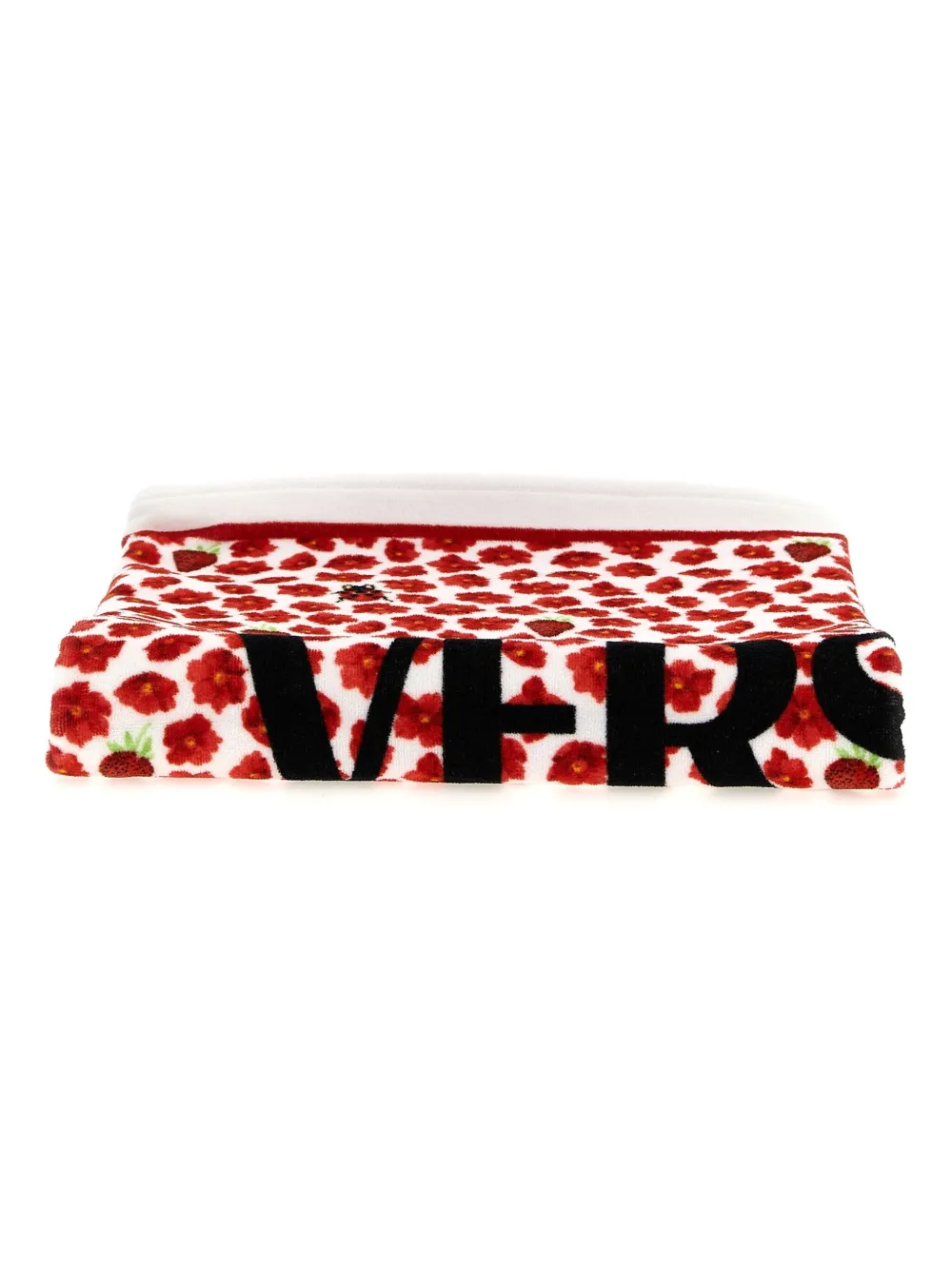 Versace Kids Strawberry Garden ビーチタオル - ホワイト Versace Kids Strawberry Garden ビーチタオル - ホワイト