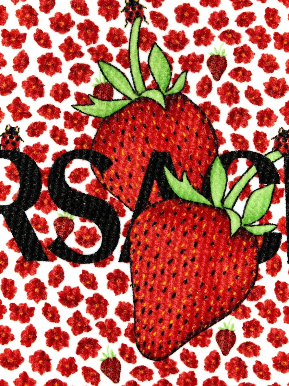 Versace Kids Strawberry Garden strandlaken Wit