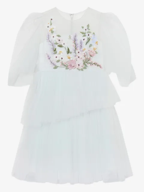 MAISON AVA floral-embroidered dress