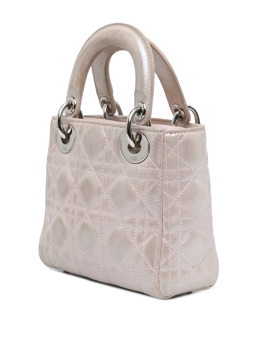 Christian Dior Pre-Owned شنطة 'كاناج ليدي ديور' بحمالة كتف جلد صغيرة فزحية اللون 2016 | كلاسيكيات | Image 2