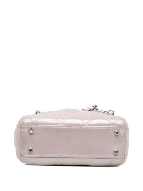 Christian Dior Pre-Owned 2016 Mini Iridescent Lambskin Cannage Lady Dior satchel 4XGVRR6IVK6QBEDV - 2