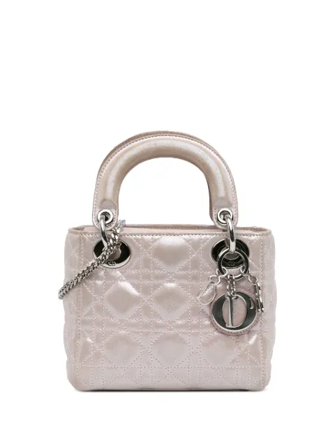 Christian Dior Pre-Owned маленькая сумка-сэтчел Iridescent Cannage Lady Dior (2016 год)
