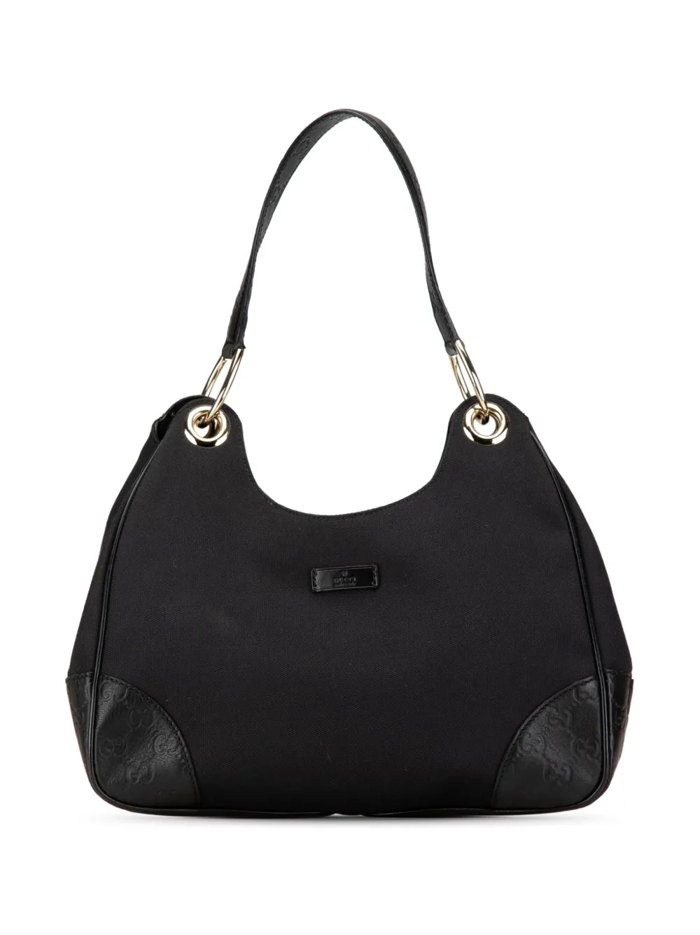 Gucci Pre-Owned 2000-2015 Guccissima Trimmed Canvas Colbert shoulder bag | Black | Image 1