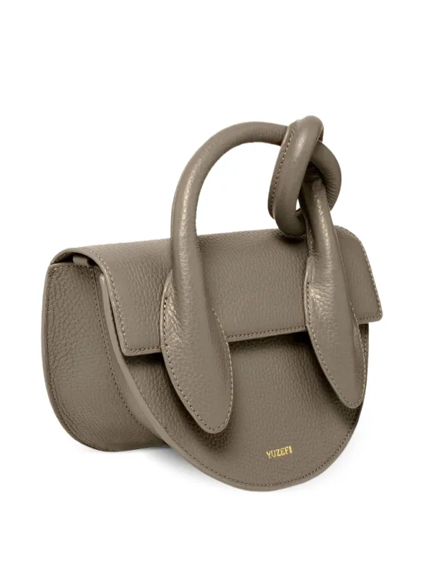 ★YUZEFI★ Mini Pretzel Tote Bag Off White YUZCOHBMPRZ11 YUZ MINI PRETZEL - OFF WHITE SMOOTH LEATHER – Yuzefi