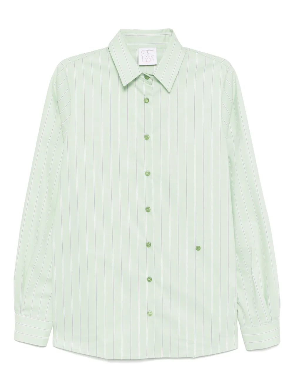 Stella Jean camisa con rayas estampadas | verde | Image 1