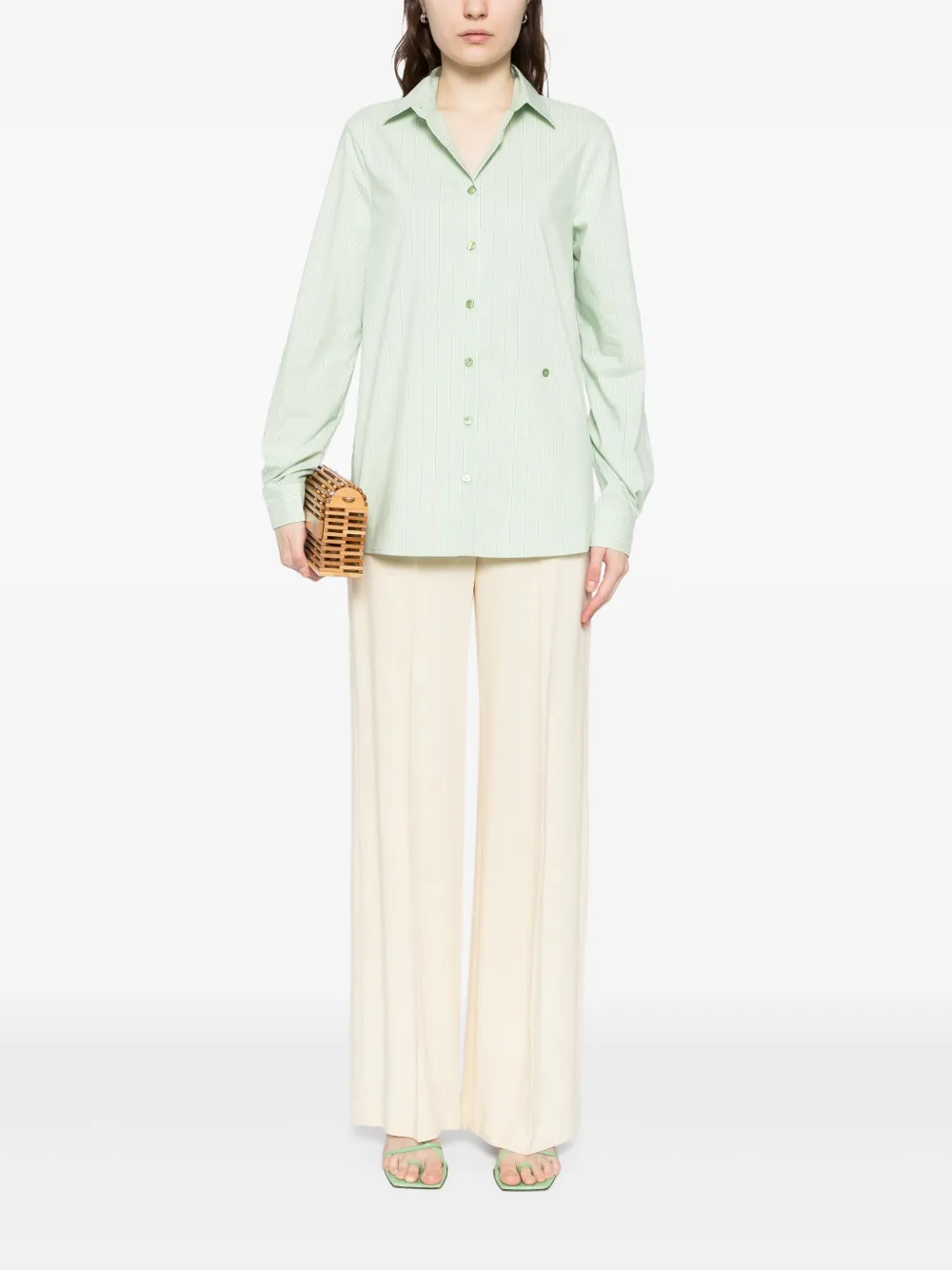 Stella Jean Gestreept blouse - Groen