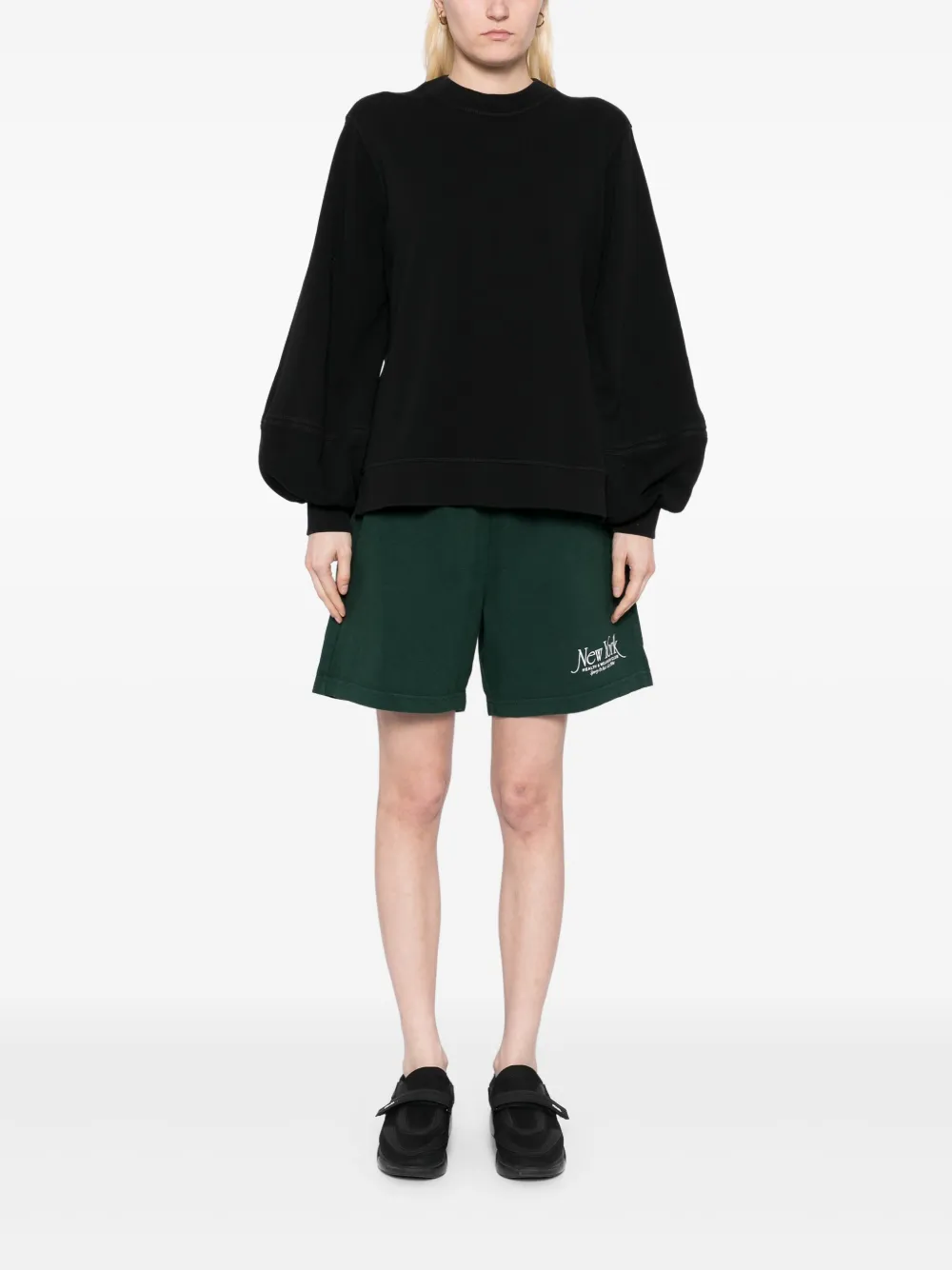 Sporty & Rich NY 94 Gym shorts Groen