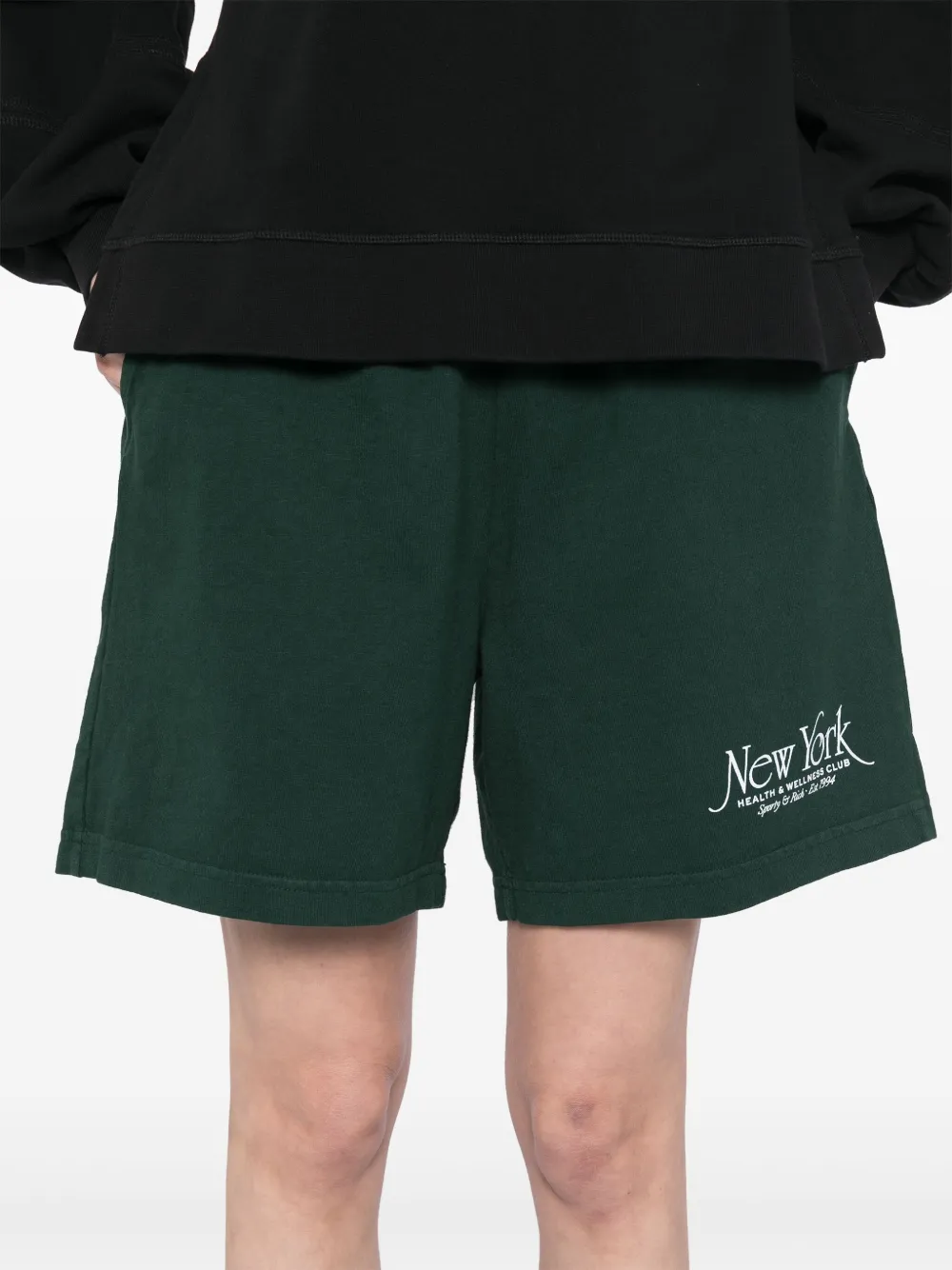 Sporty & Rich NY 94 Gym shorts Groen