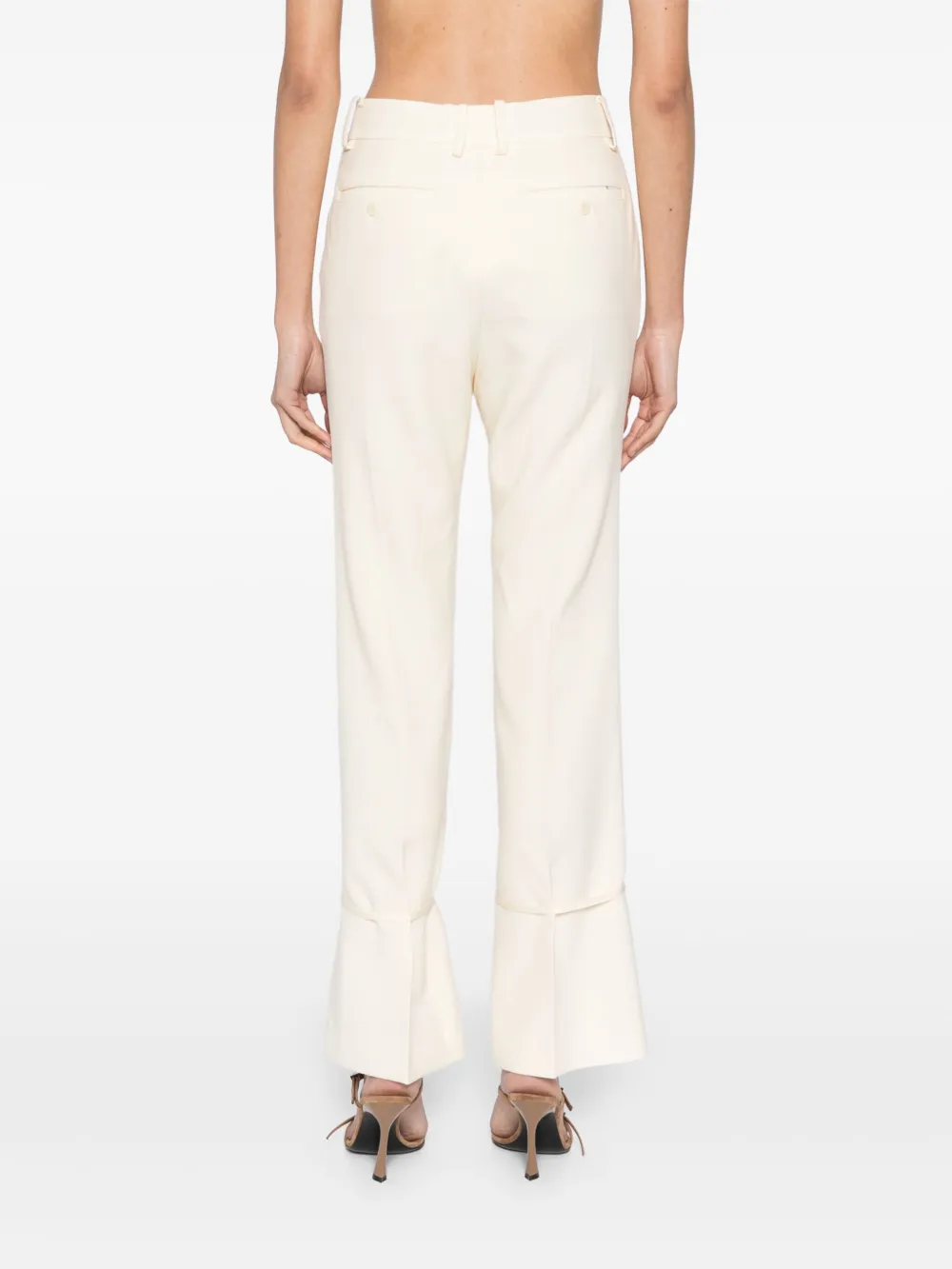 Rokh Slim-fit flared broek Beige