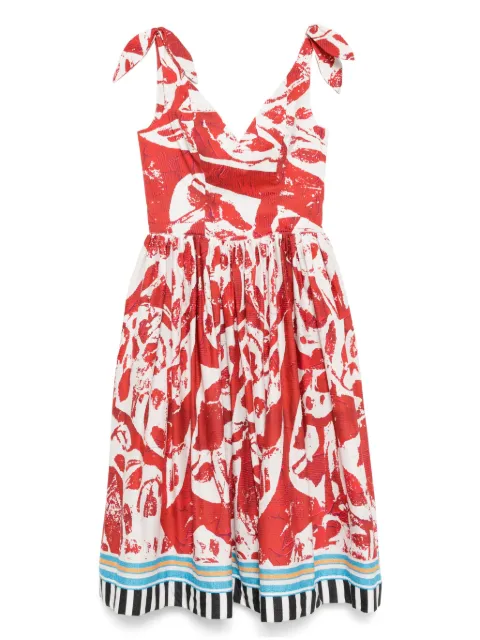 Stella Jean vestido midi con diseño estampado
