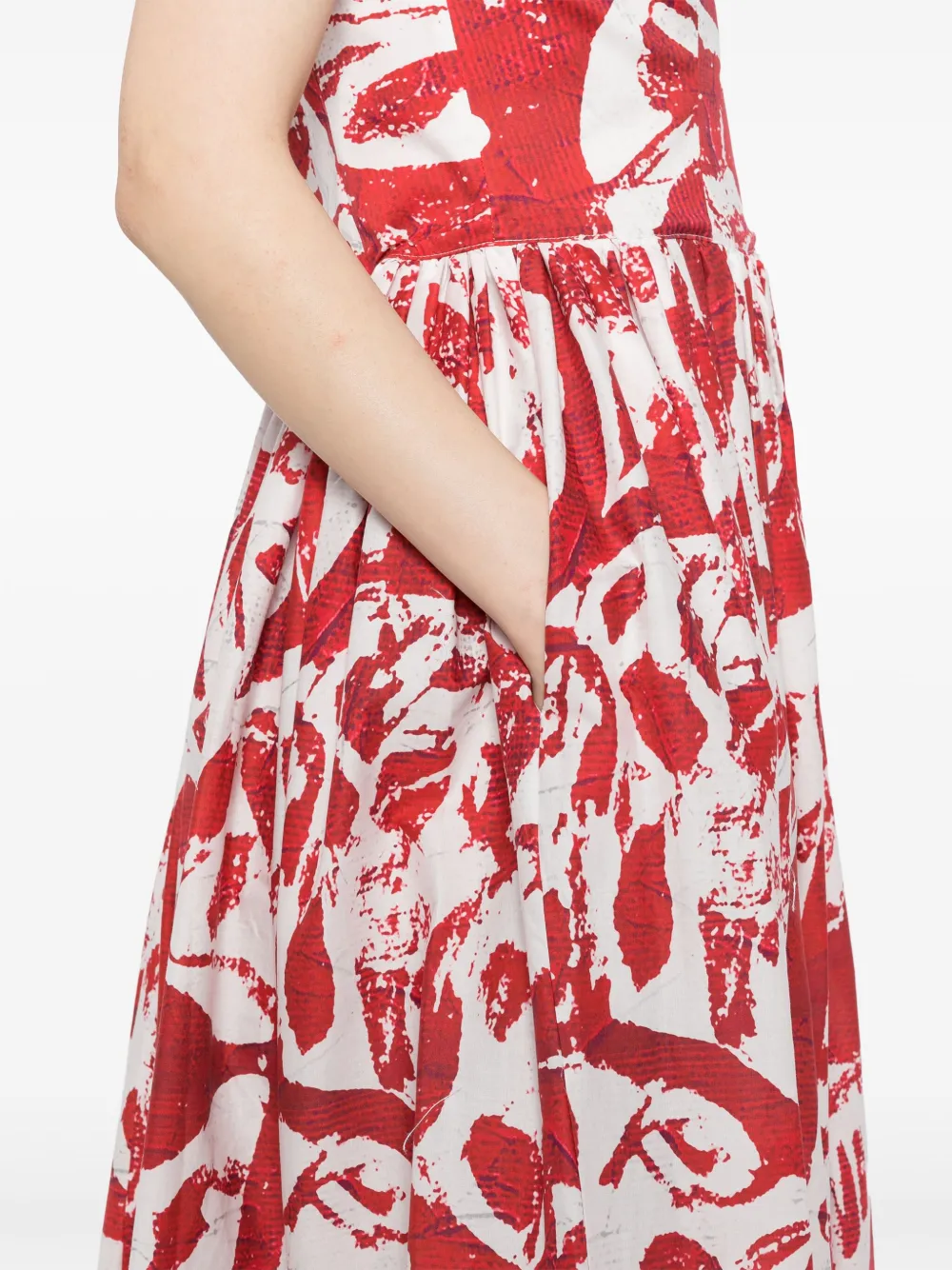 printed midi dress