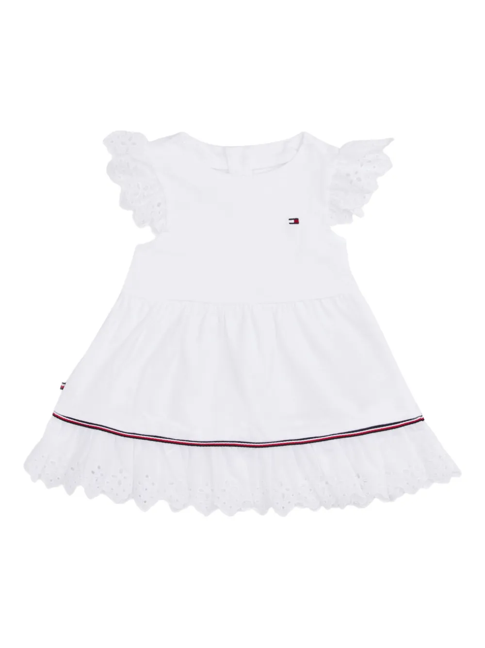 Tommy Hilfiger Junior broderie-anglaise dress | White | Image 1