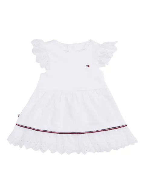Tommy Hilfiger Junior vestido con bordado inglés