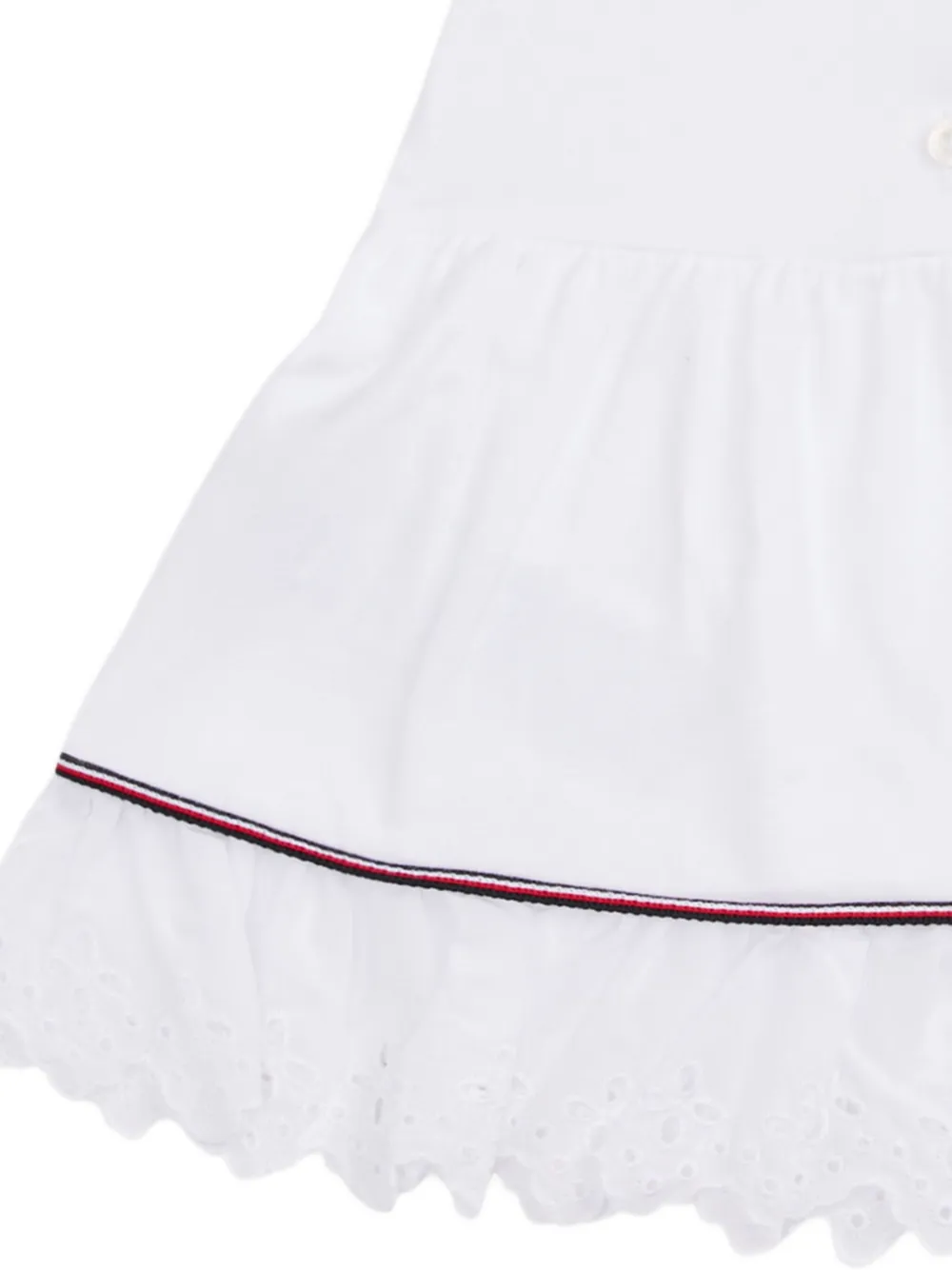 Tommy Hilfiger Junior Jurk met broderie anglaise Wit