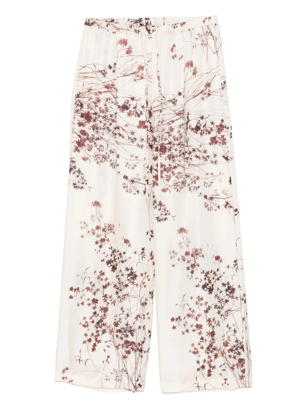 Alysi coral-print trousers Beige