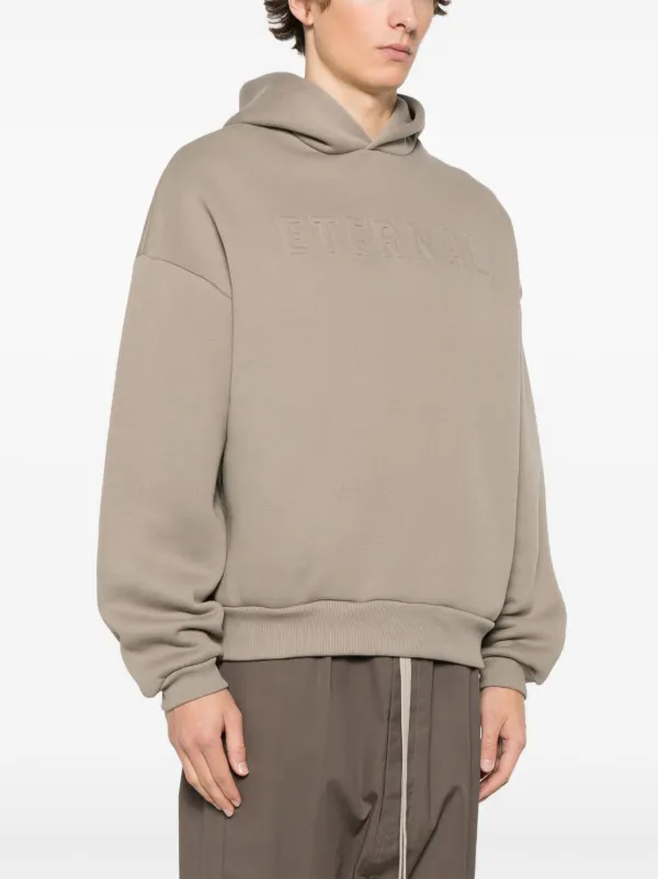 Sweat à capuche polaire Fear Of God Essentials (FW24) Gris chiné clair