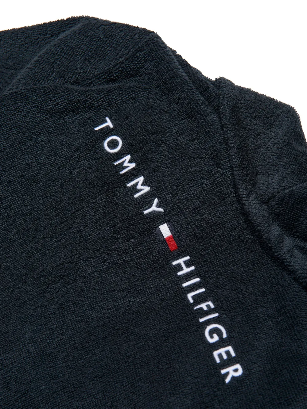 Tommy Hilfiger Junior Badjas met geborduurd logo Blauw
