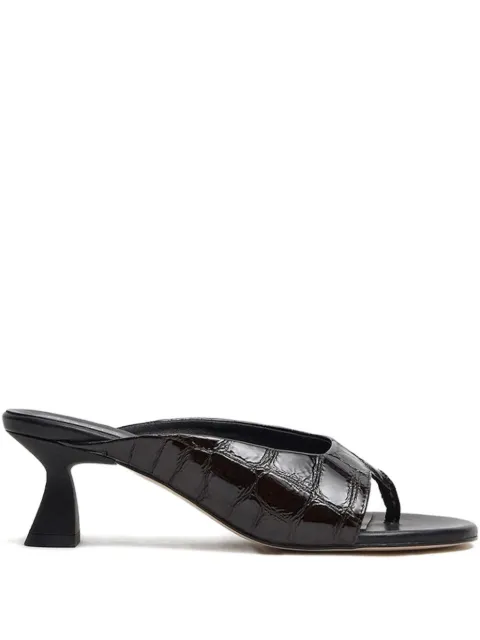 Miista sandalias con efecto de piel de cocodrilo