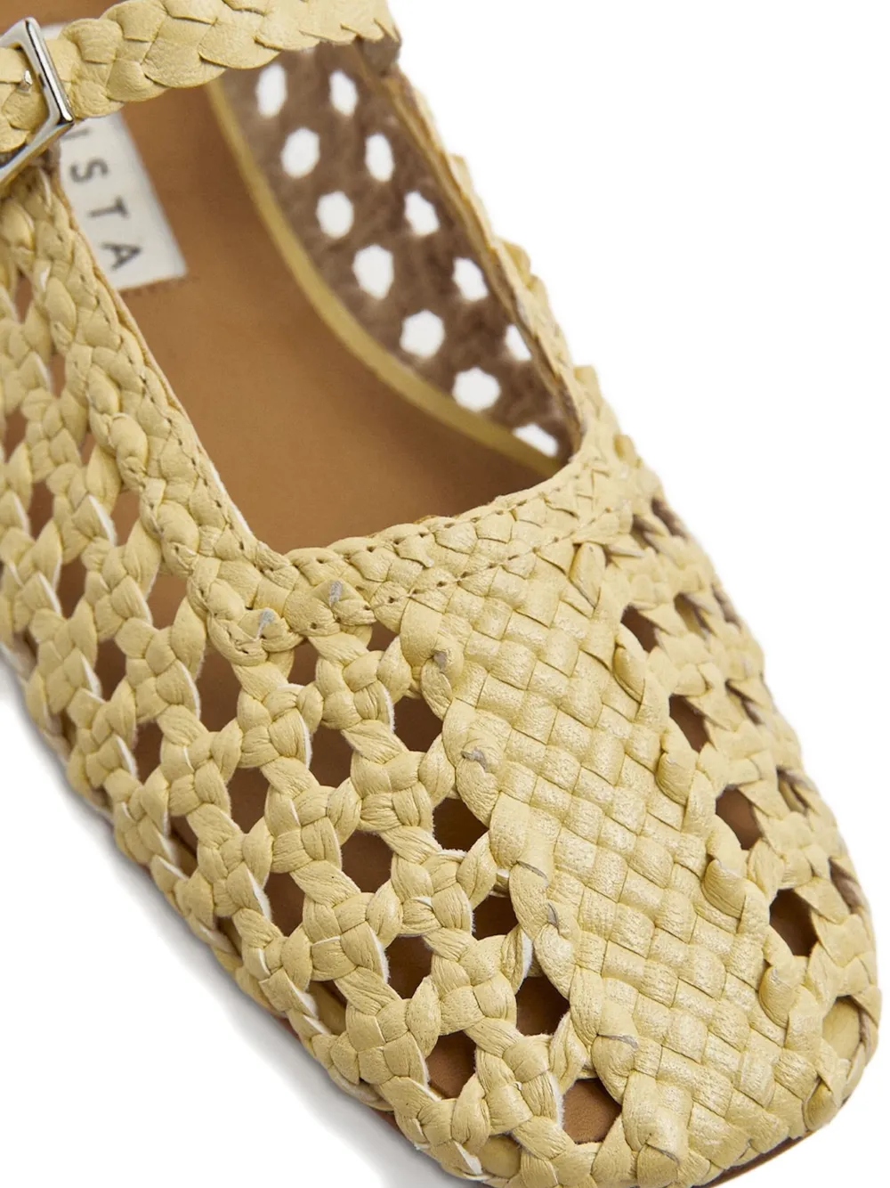 Miista Geweven Mary Jane ballerina's - Geel