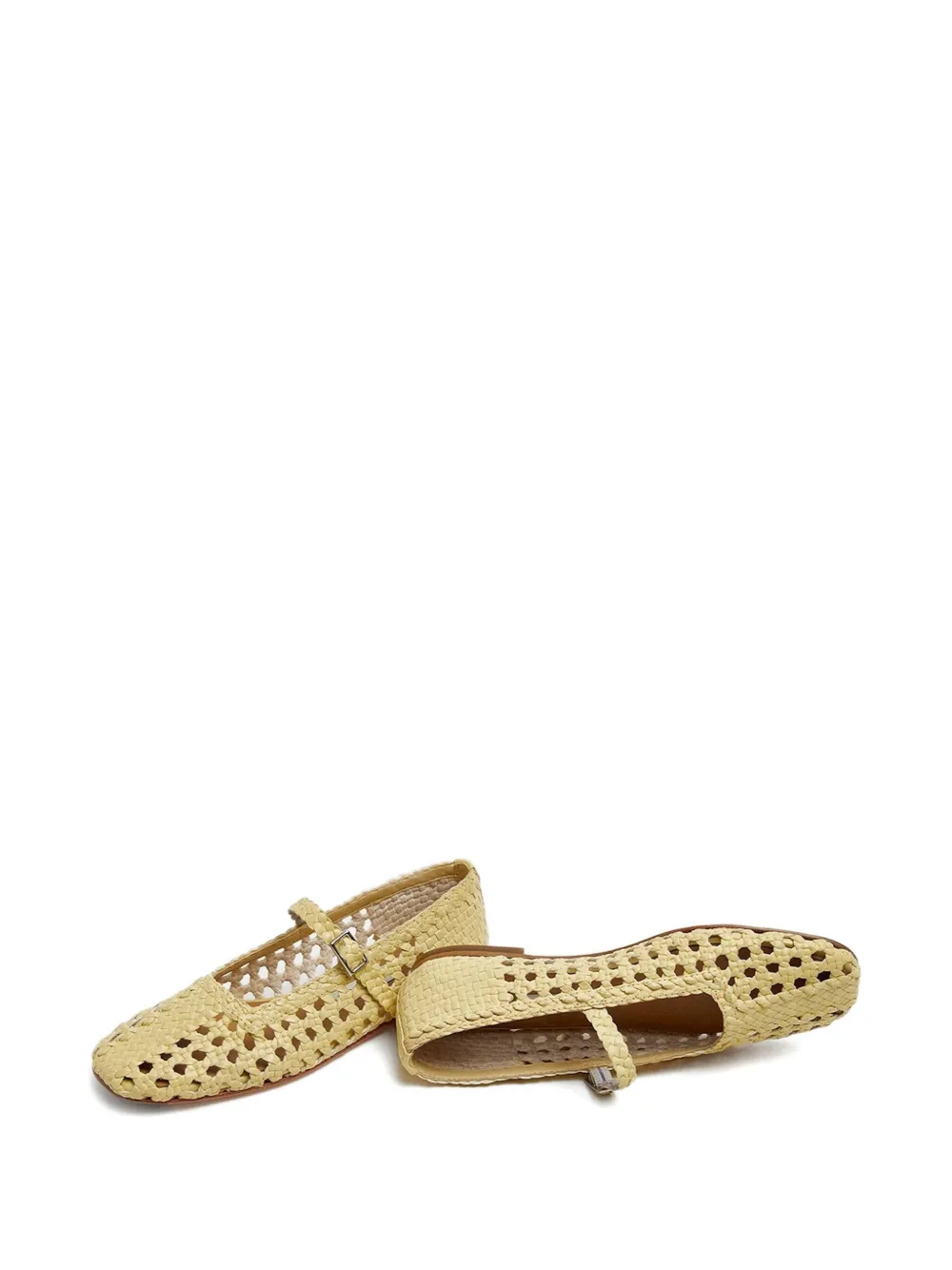 Shop Miista Yeida Woven Ballerina Flats
