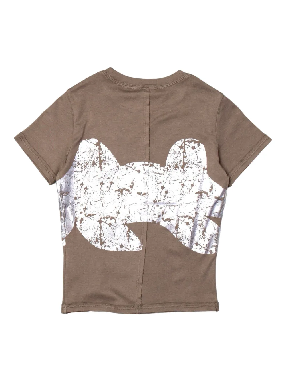Shop Eckhaus Latta Graphic-print T-shirt In Brown