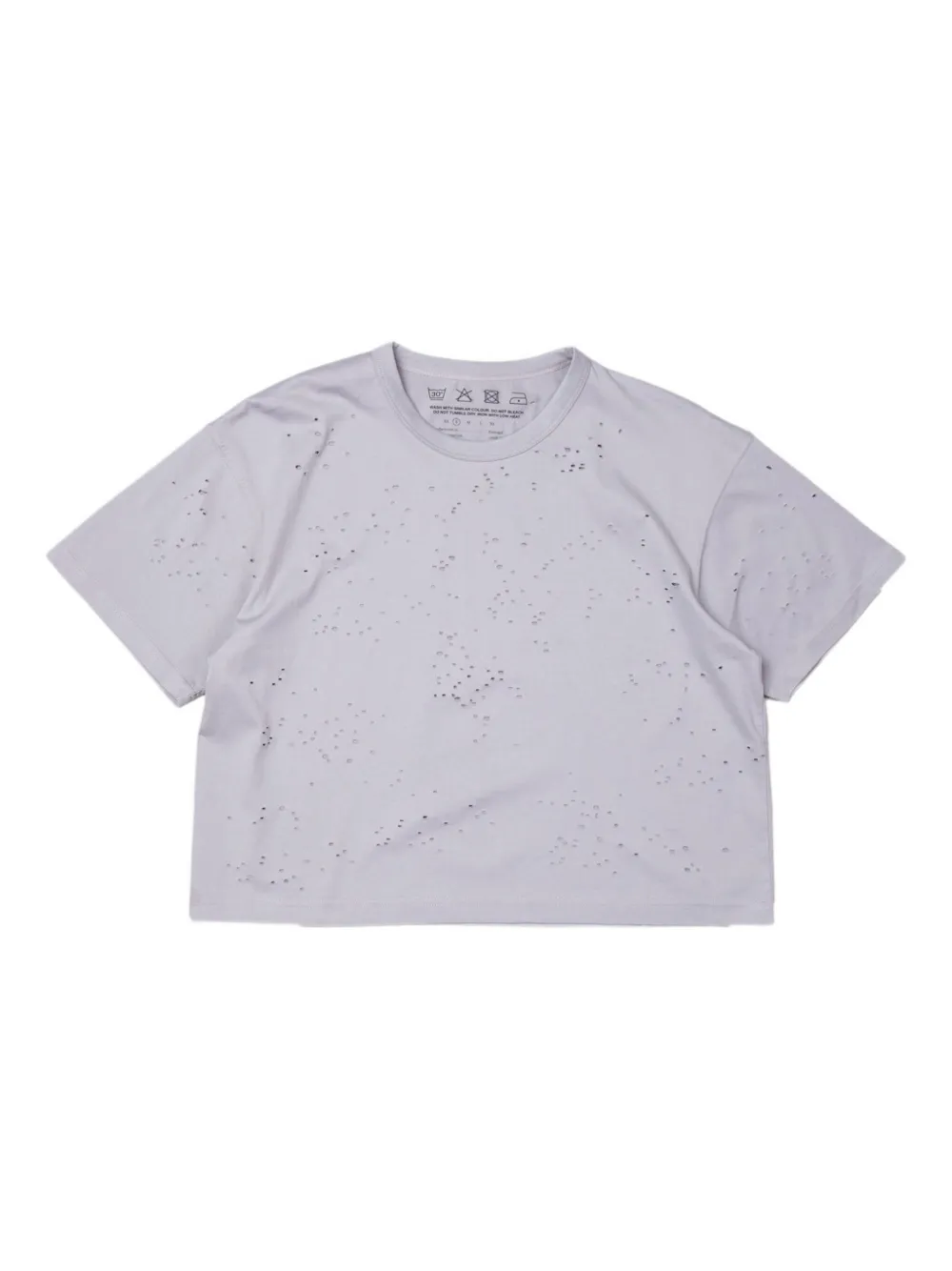 Mfpen Gray Destroyed T-shirt In Grey