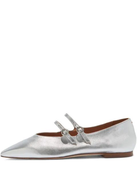 Aeyde flats estilo Mary Jane metalizados