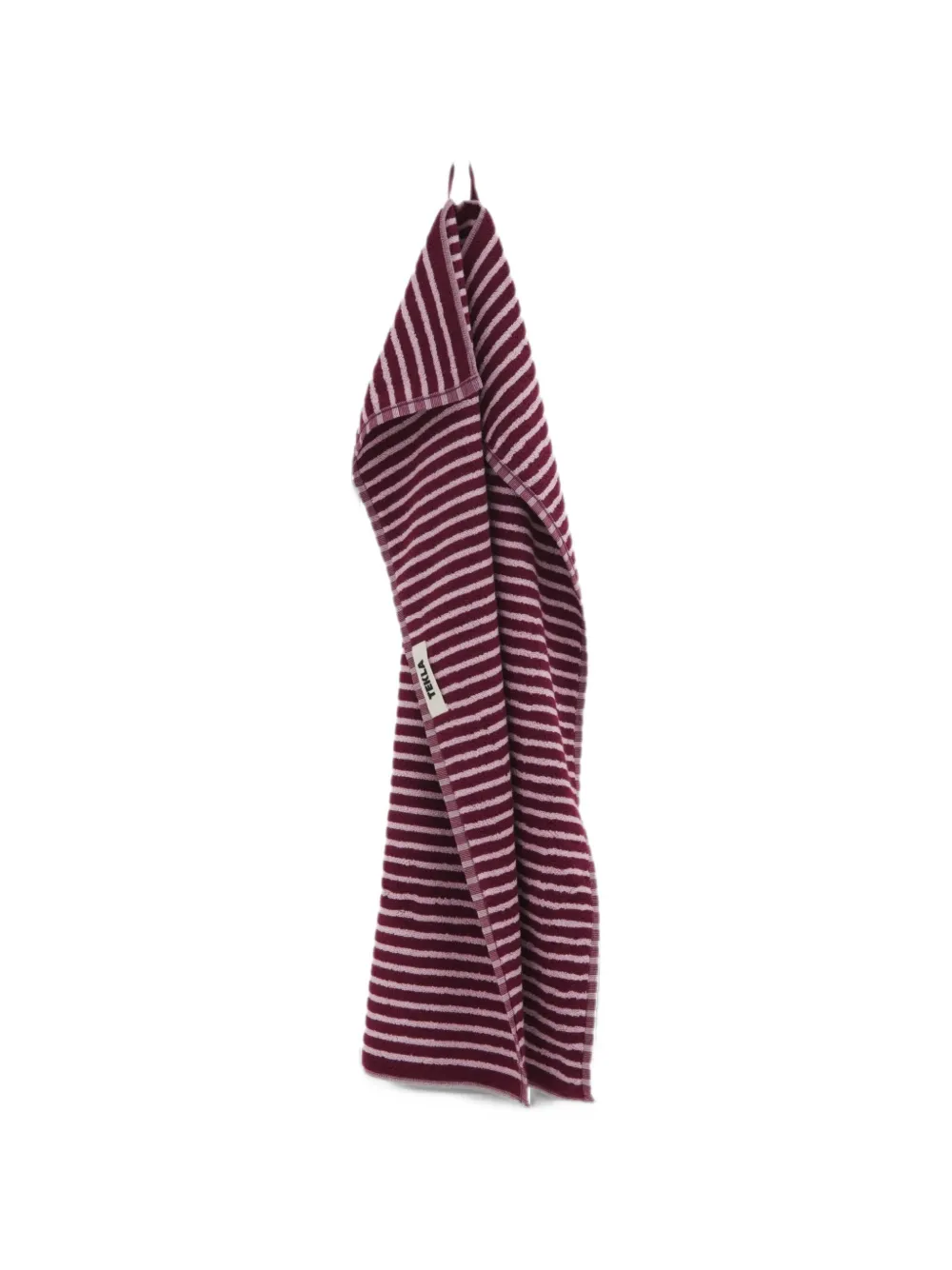 TEKLA striped cotton towel - Rouge TEKLA striped cotton towel - Rouge