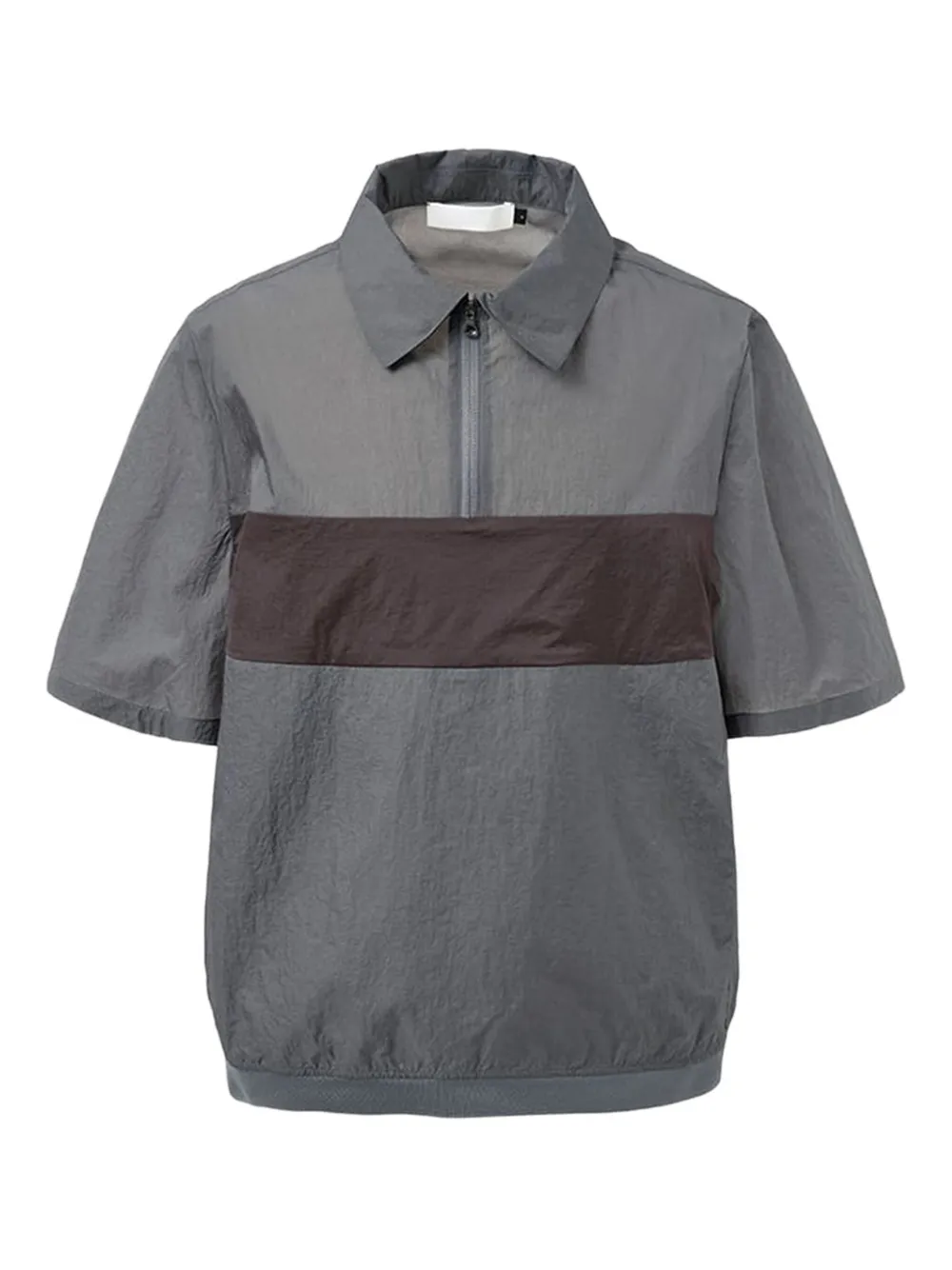 Amomento sheer colour-block polo shirt | Grey | Image 1