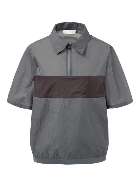 Amomento sheer colour-block polo shirt