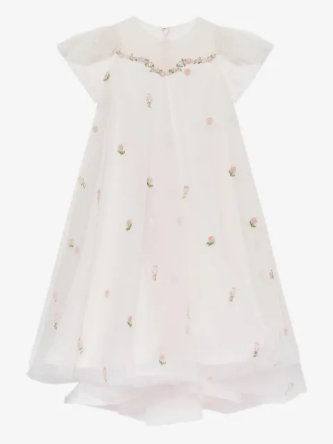 MAISON AVA floral-embroidered dress