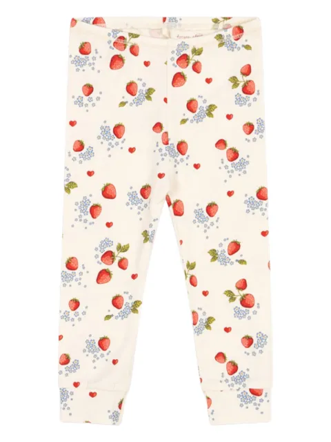 Konges Sløjd strawberry-print trousers 