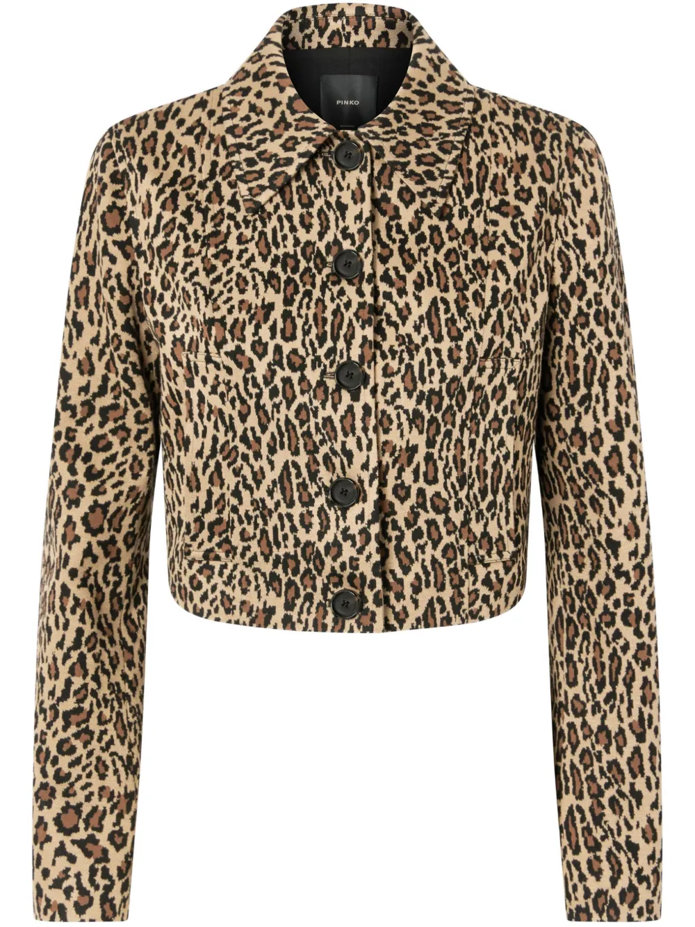 PINKO Shirtjack met luipaardprint Bruin