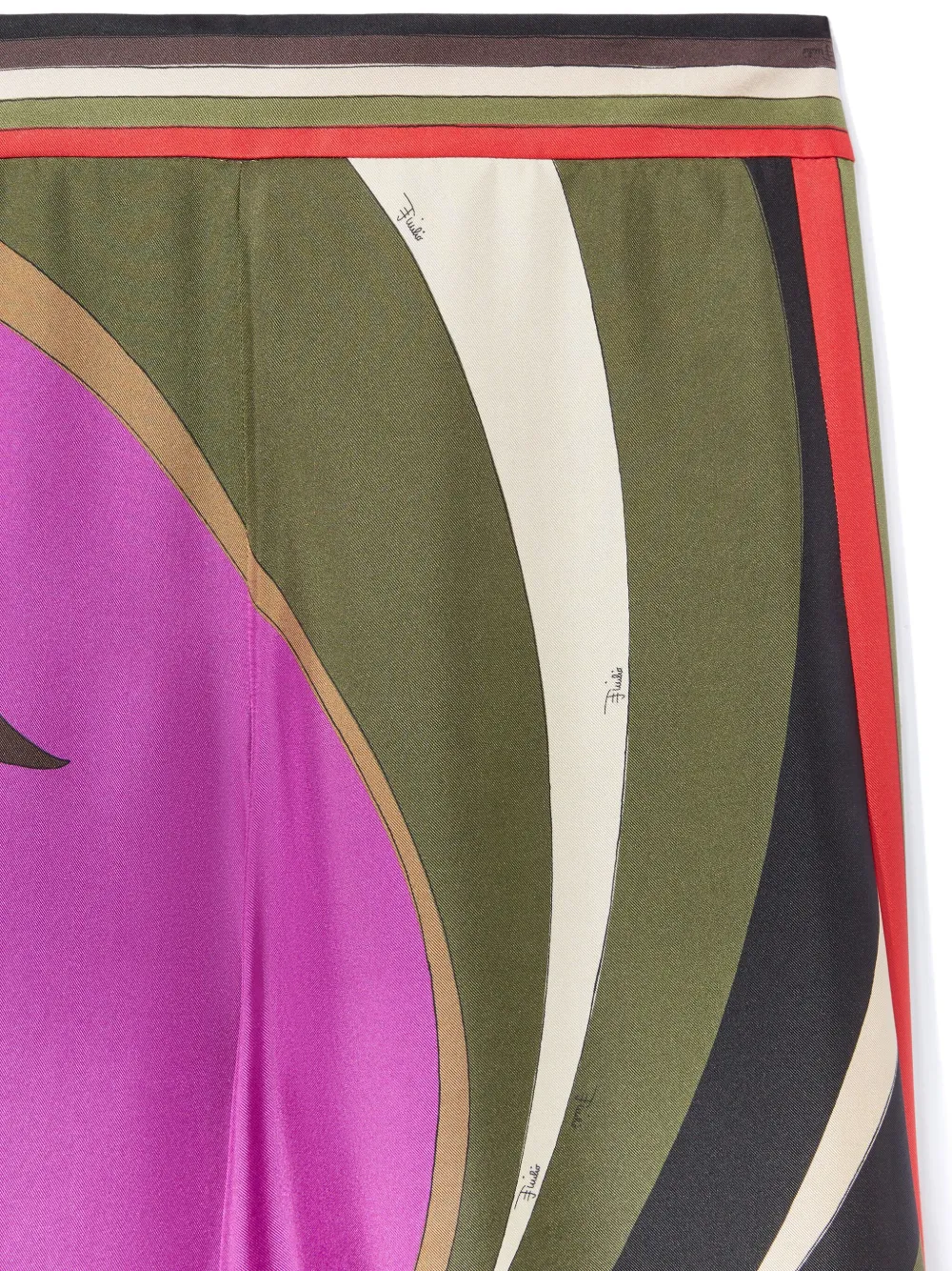 Pucci Printed Silk Trousers In Multi