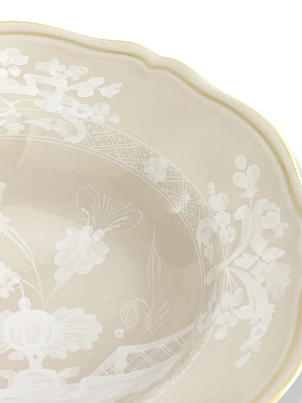 Ginori 1735 Oriente Floral-embellished Serving Plate In Neutrals