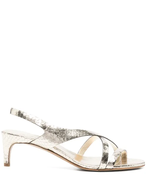 Sandales à effet peau de serpent 55 mm - Del Carlo - Modalova
