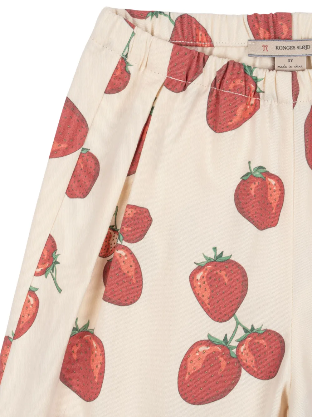 Konges Sløjd Strawberry-print Trousers In Neutrals