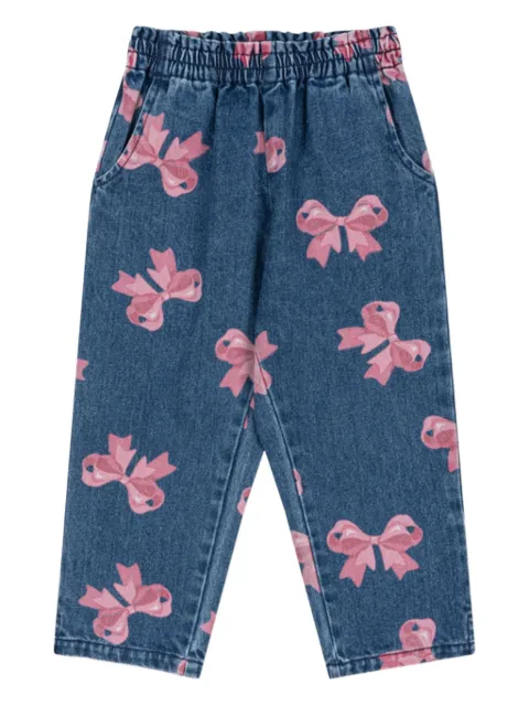 Konges Sløjd bow-print jeans 