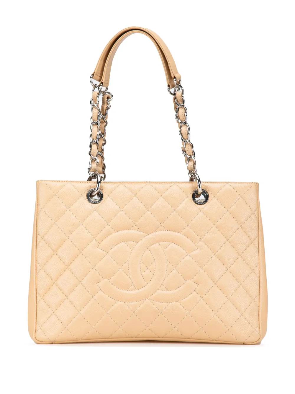 CHANEL Pre-Owned 2014 キャビア グランド ショッピング トートバッグ - ブラウン CHANEL Pre-Owned 2014 キャビア グランド ショッピング トートバッグ - ブラウン