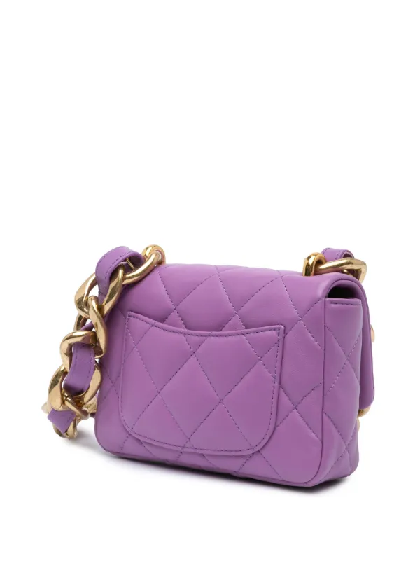 CHANEL Pre-Owned 2021-2024 Mini Quilted Lambskin Funky Town Flap